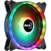 Aerocool DUO14 pc-ventilator 14cm ARGB LED dual ring antivibratie 6-pin zwart
