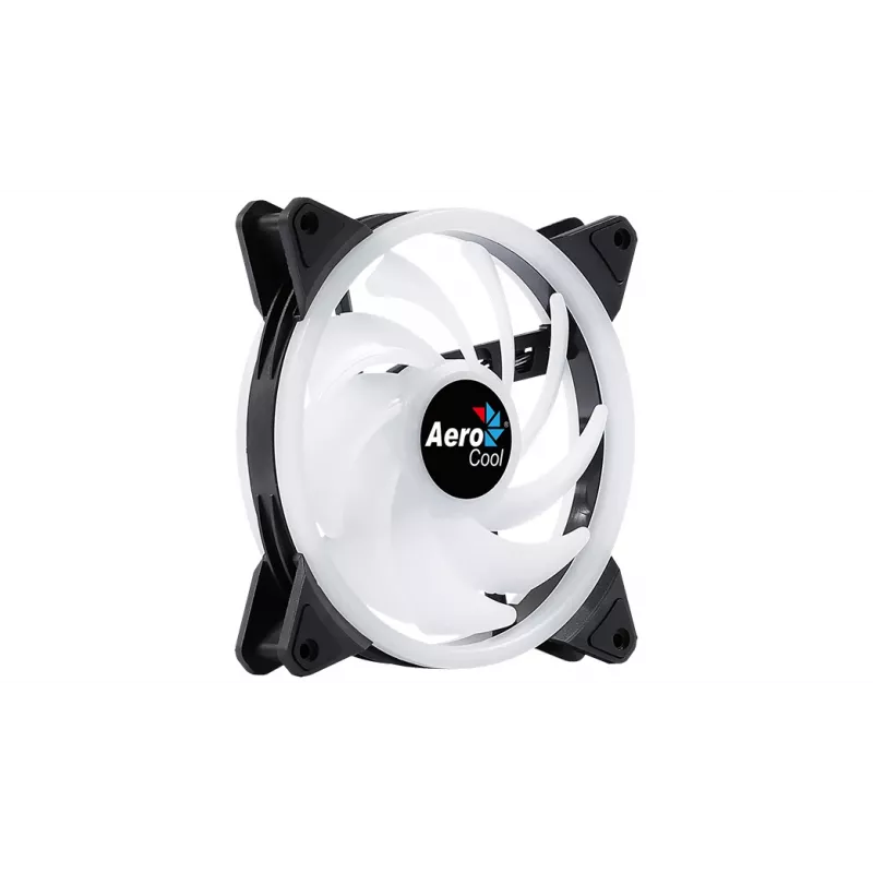 Aerocool DUO14 pc-ventilator 14cm ARGB LED dual ring antivibratie 6-pin zwart