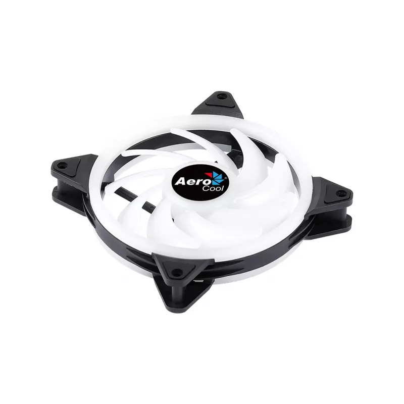 Aerocool DUO14 pc-ventilator 14cm ARGB LED dual ring antivibratie 6-pin zwart