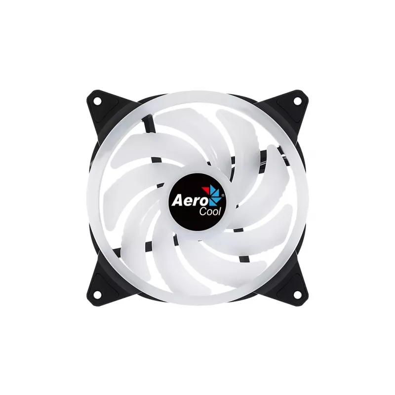 Aerocool DUO14 pc-ventilator 14cm ARGB LED dual ring antivibratie 6-pin zwart