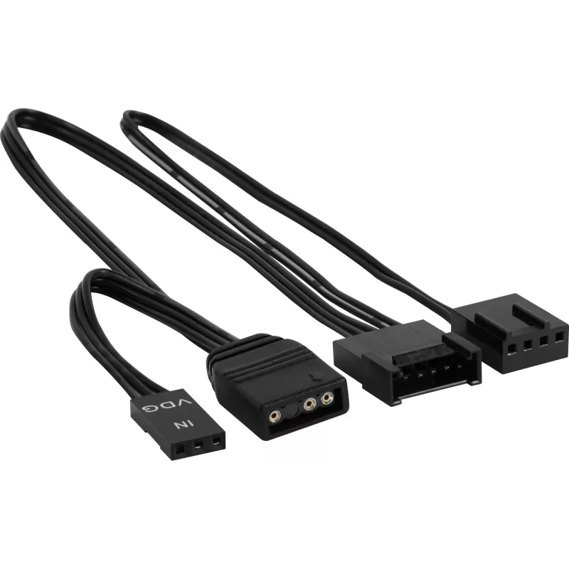 Aerocool DUO14 pc-ventilator 14cm ARGB LED dual ring antivibratie 6-pin zwart