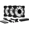 Aerocool MIRAGE12PRO kit 3x ventilator pc 12cm ARGB 6 pins hub silent zwart