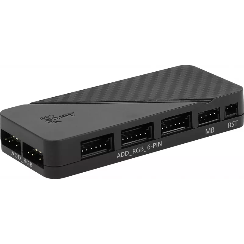 Aerocool MIRAGE12PRO kit 3x ventilator pc 12cm ARGB 6 pins hub silent zwart