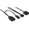 Aerocool DUO12PRO kit 3x ventilator 12 cm ARGB LED dual-ring antivibratie 6 pins, zwart