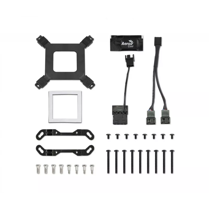 Aerocool PGS Mirage L240 ARGB vloeistofkoeler voor CPU, 2300 tpm, 4-pins, zwart
