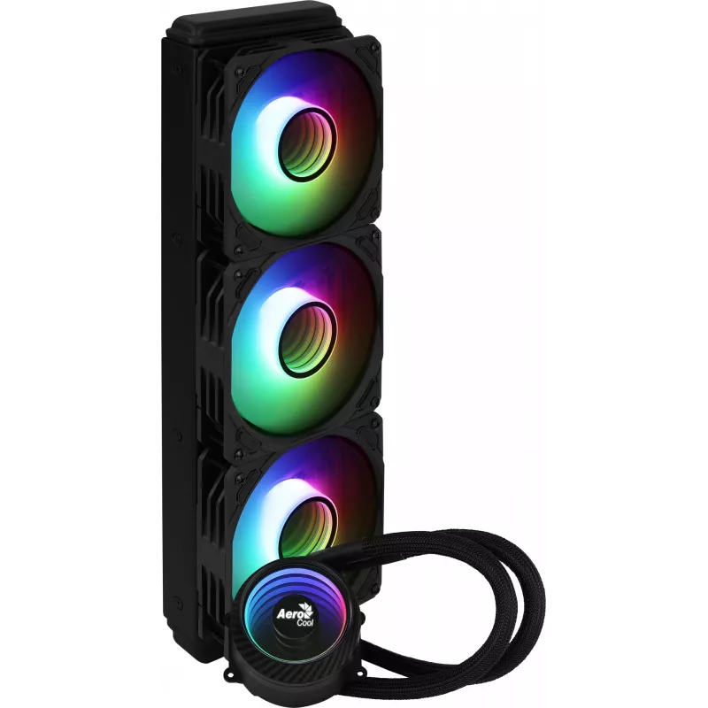 Aerocool MIRAGEL360 vloeistof-CPU-koeling 3x12cm ARGB ventilator TDP 550W zwart