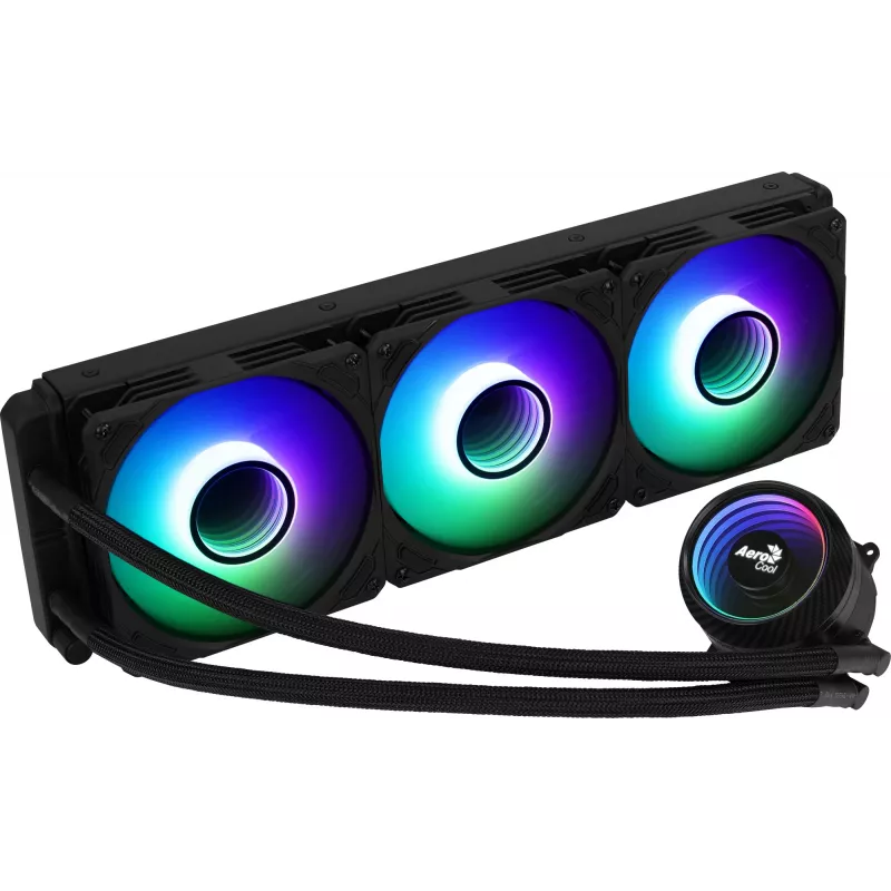 Aerocool MIRAGEL360 vloeistof-CPU-koeling 3x12cm ARGB ventilator TDP 550W zwart