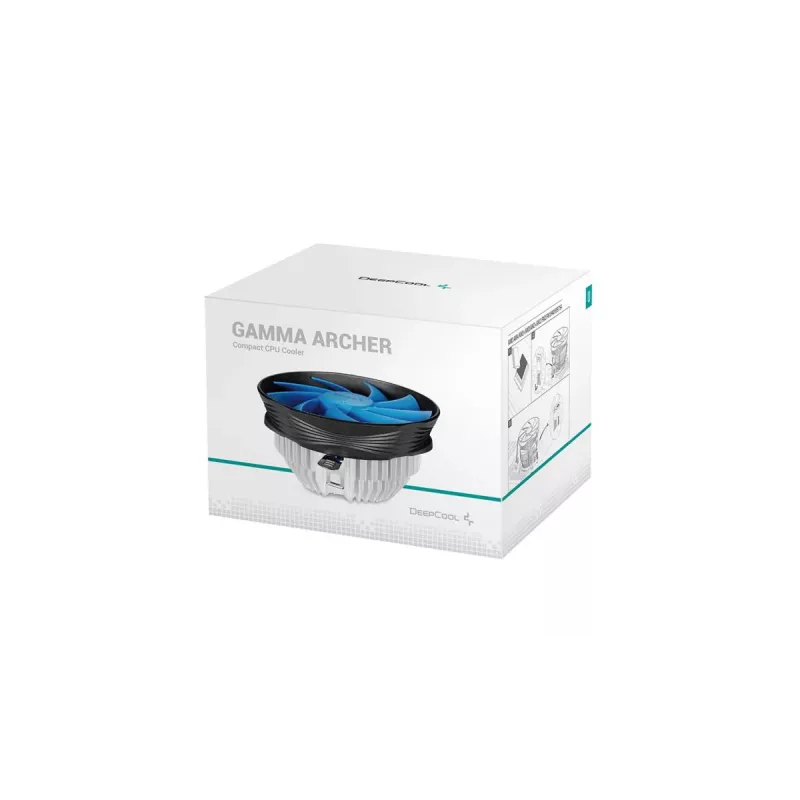 DEEPCOOL Gamma Archer processorkoeler 12 cm aluminium - zwart/blauw