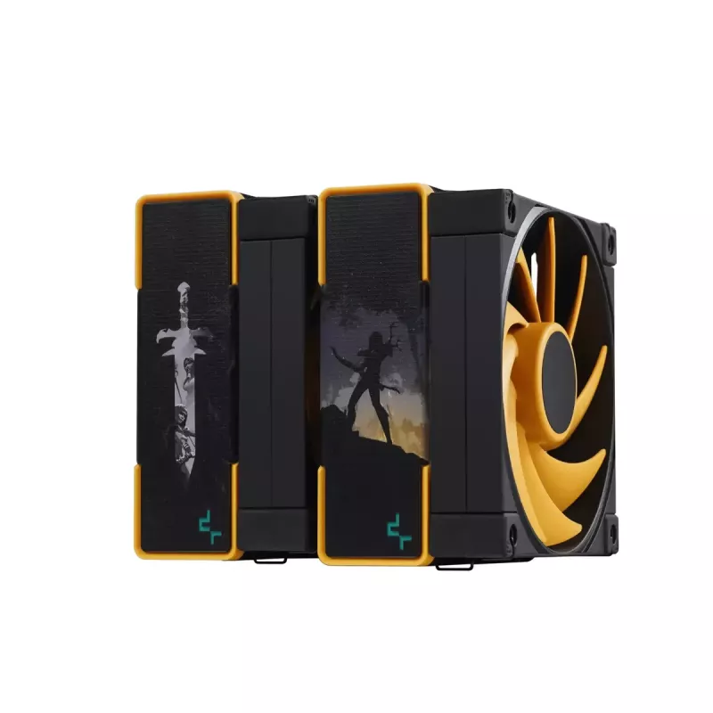 Luchtkoeler DeepCool AK620 Zero Dark Zoria 12 cm zwart geel