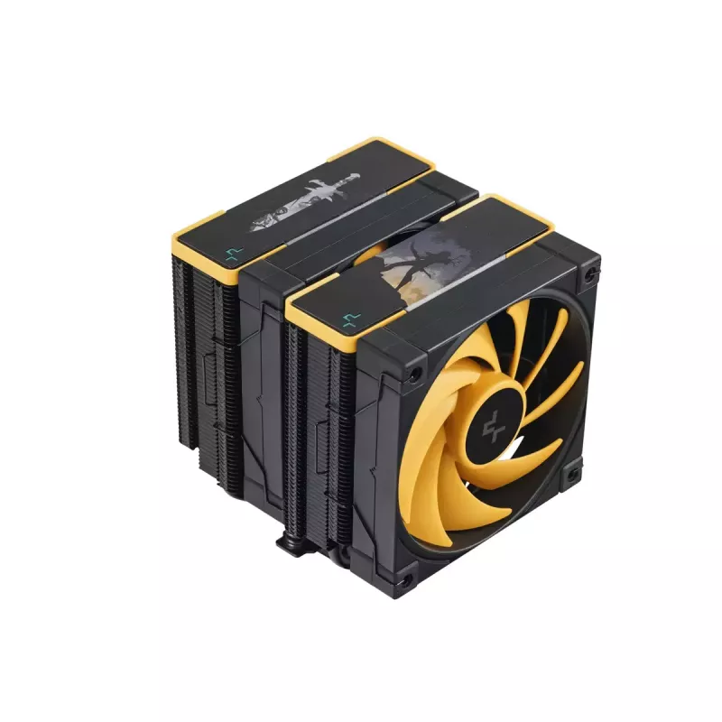 Luchtkoeler DeepCool AK620 Zero Dark Zoria 12 cm zwart geel