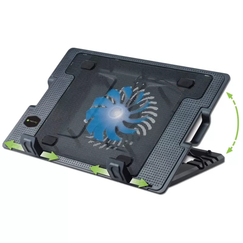 Techly notebookstandaard en koelpad voor notebooks tot 17,3 inch