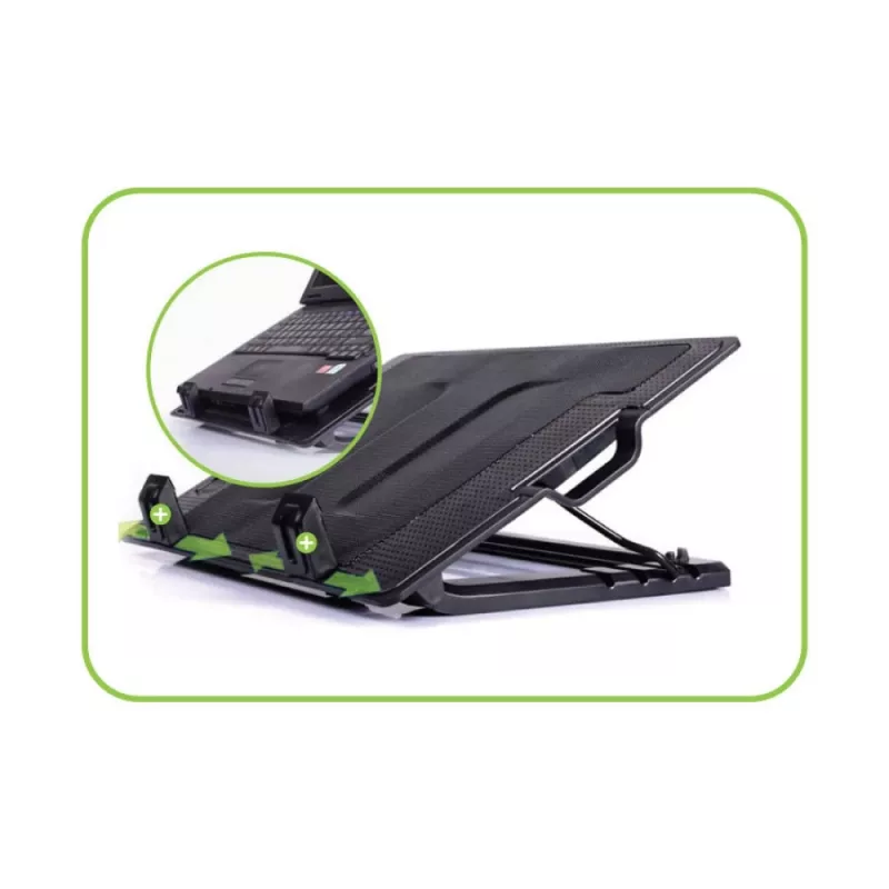 Techly notebookstandaard en koelpad voor notebooks tot 17,3 inch