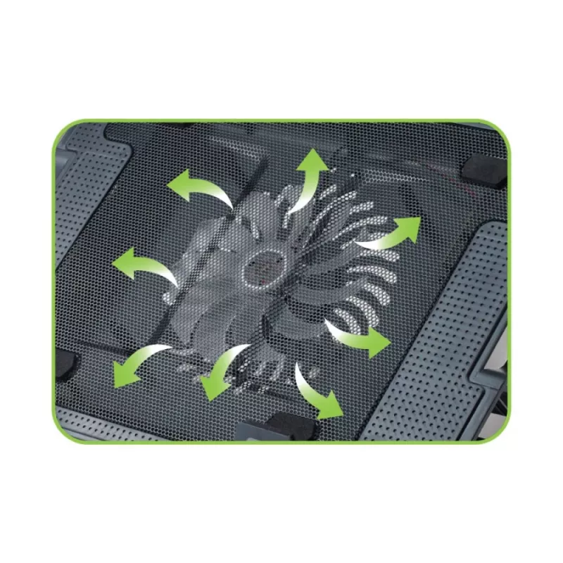 Techly notebookstandaard en koelpad voor notebooks tot 17,3 inch