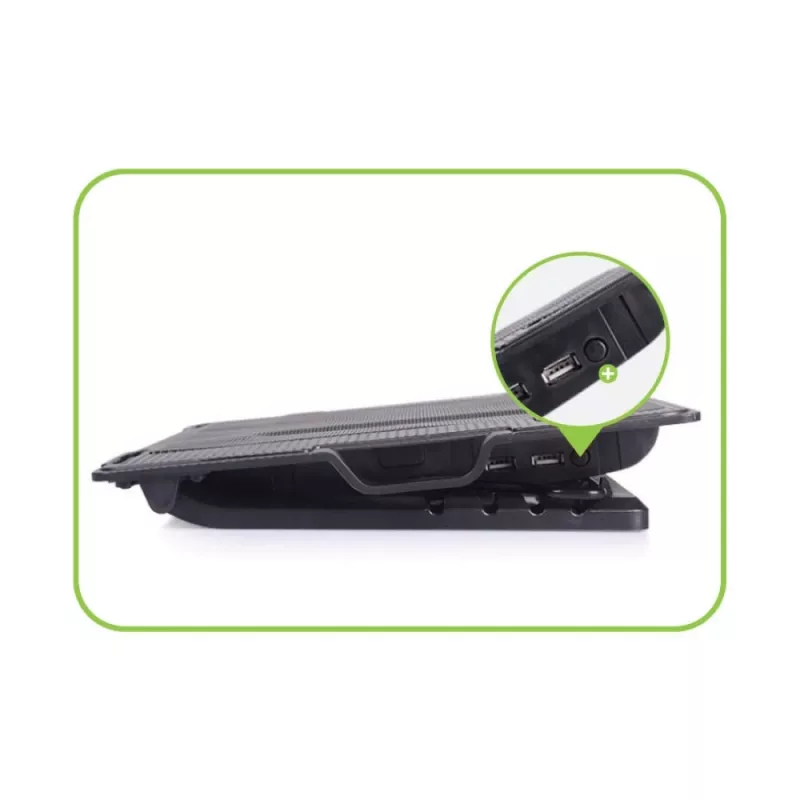 Techly notebookstandaard en koelpad voor notebooks tot 17,3 inch