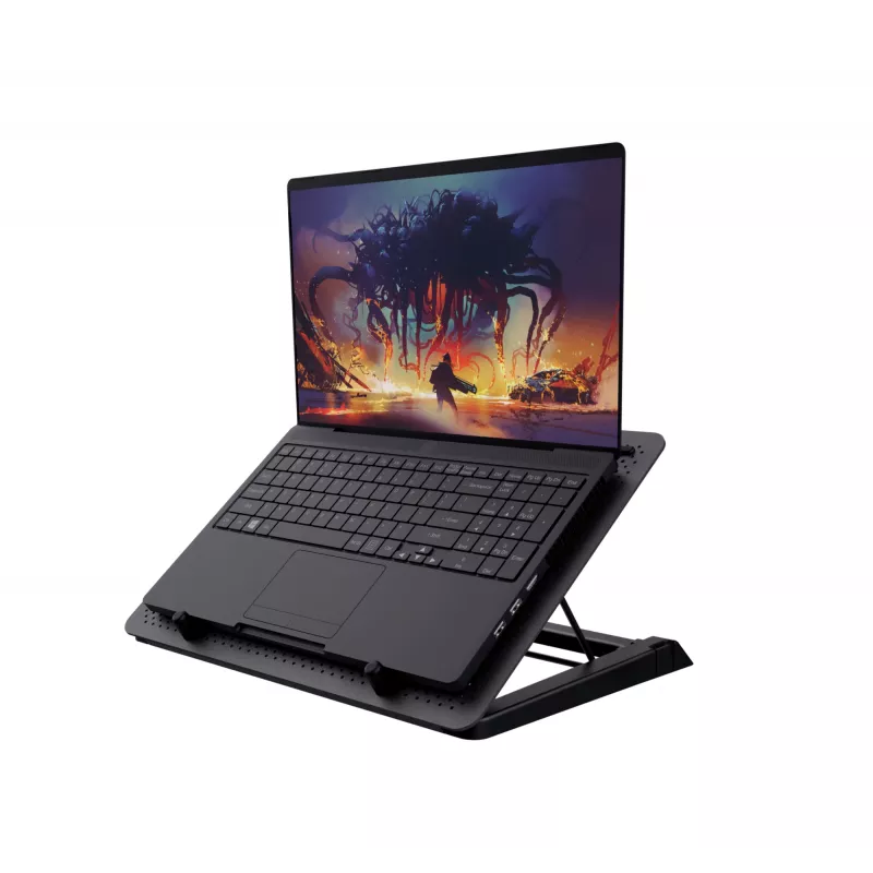 Trust GXT 1125 Quno laptopkoelstandaard, 17 inch, zwart