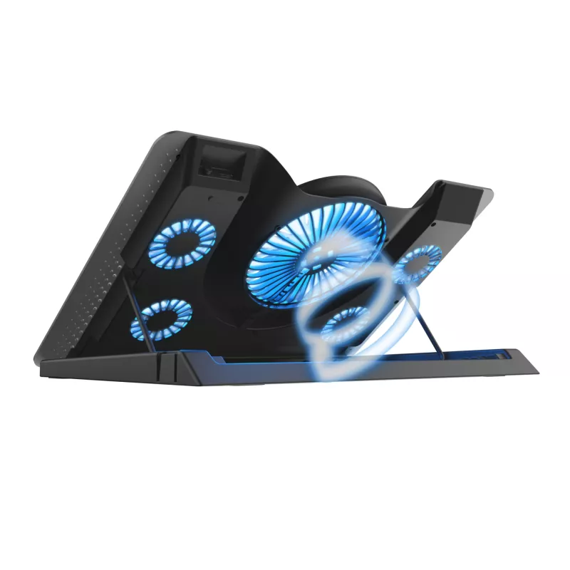 Trust GXT 1125 Quno laptopkoelstandaard, 17 inch, zwart