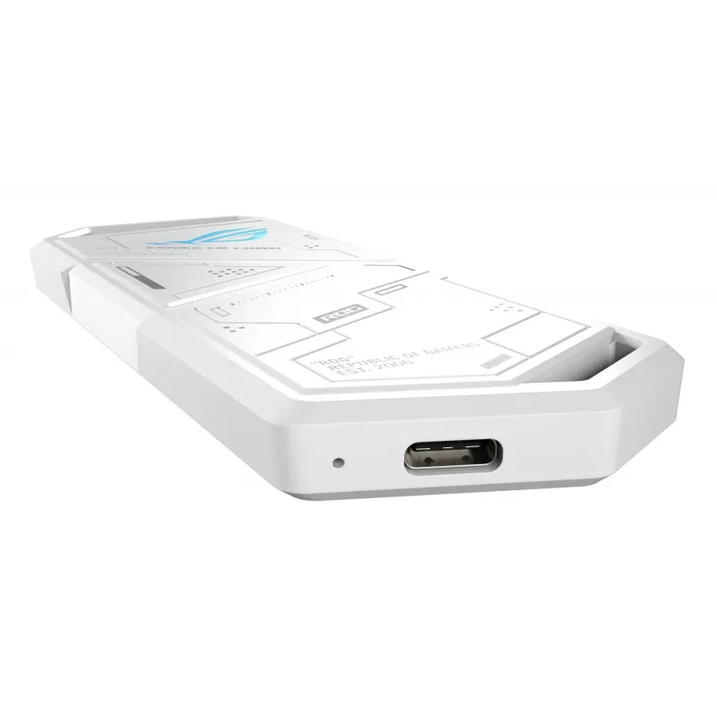 SSD-behuizing ASUS ROG Strix Arion White Edition — M.2 PCIe, USB Type-C 10 Gbit/s, voor één SSD