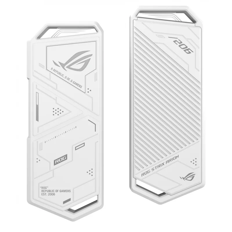 SSD-behuizing ASUS ROG Strix Arion White Edition — M.2 PCIe, USB Type-C 10 Gbit/s, voor één SSD