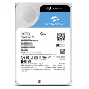 Seagate SkyHawk AI interne harde schijf 20 TB 7200 RPM 512 MB 3,5 inch Serial ATA III