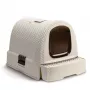 Curver 198849 kattenbak met deksel, 51 x 38,5 x 40 cm, crème/bruin