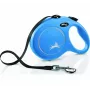 Rollijn Flexi New Classic 8 m — Flexi 8 m snoerlijn, blauw, L, max. trekkracht 50 kg