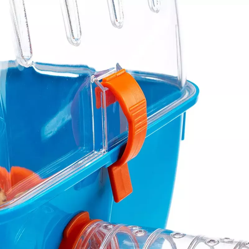 Kooi FERPLAST Combi 2 voor hamsters, blauw transparant, B795×T295×H263 mm, technopolymeer