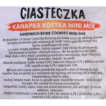 Hondentrainingslekkernijen MACED Cube Cookies Mini Mix 1 kg — geassorteerde mini-blokjeskoekjes, gevogelte-mix