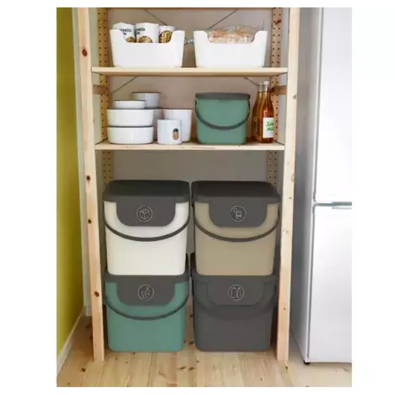 Rotho Albula afvalscheidingsbak, 40 l, cappuccino