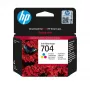HP 704 tri-color originele Ink Advantage patroon, cyaan, magenta, geel, 1 st., 200 pagina's