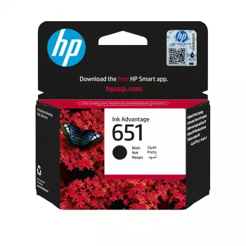 HP 651 zwart originele Ink Advantage printerpatroon, zwart, 1 st., 600 pagina's