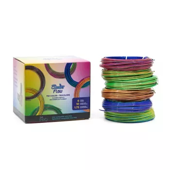 3Doodler FLOW-TRIFILLS 3D-printmateriaal polymelkzuur (PLA) zwart, blauw, koper, goud, groen, paars, rood 260 g