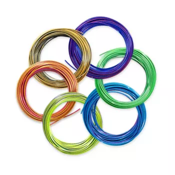 3Doodler FLOW-TRIFILLS 3D-printmateriaal polymelkzuur (PLA) zwart, blauw, koper, goud, groen, paars, rood 260 g