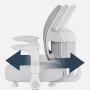 Draaistoel mark adler Junior 5.0 — ergonomische netrugleuning, schuimzitting, in hoogte verstelbaar 42–54 cm, grijs