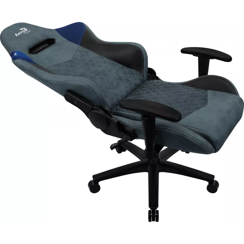 Aerocool DUKE AeroSuede universele gamestoel zwart, blauw