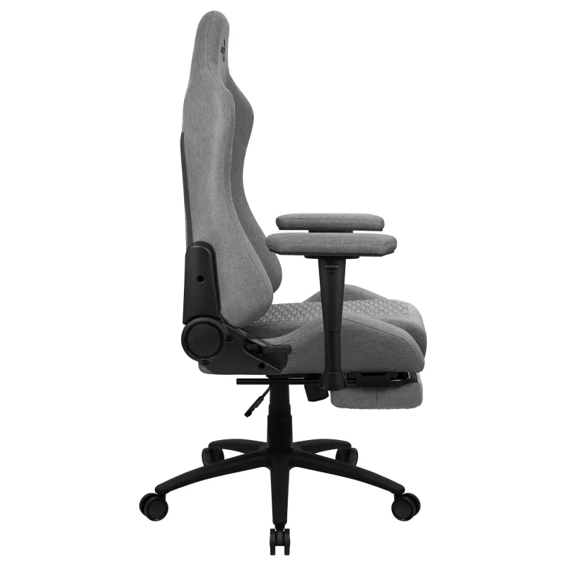 Aerocool ROYALASHGR premium ergonomische gamestoel met voetensteun Aeroweave Technology grijs