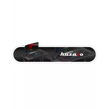 Gaming-bureau Huzaro Hero 1.4 zwart, recht rechthoekig MDF-blad 1000x500x750 mm