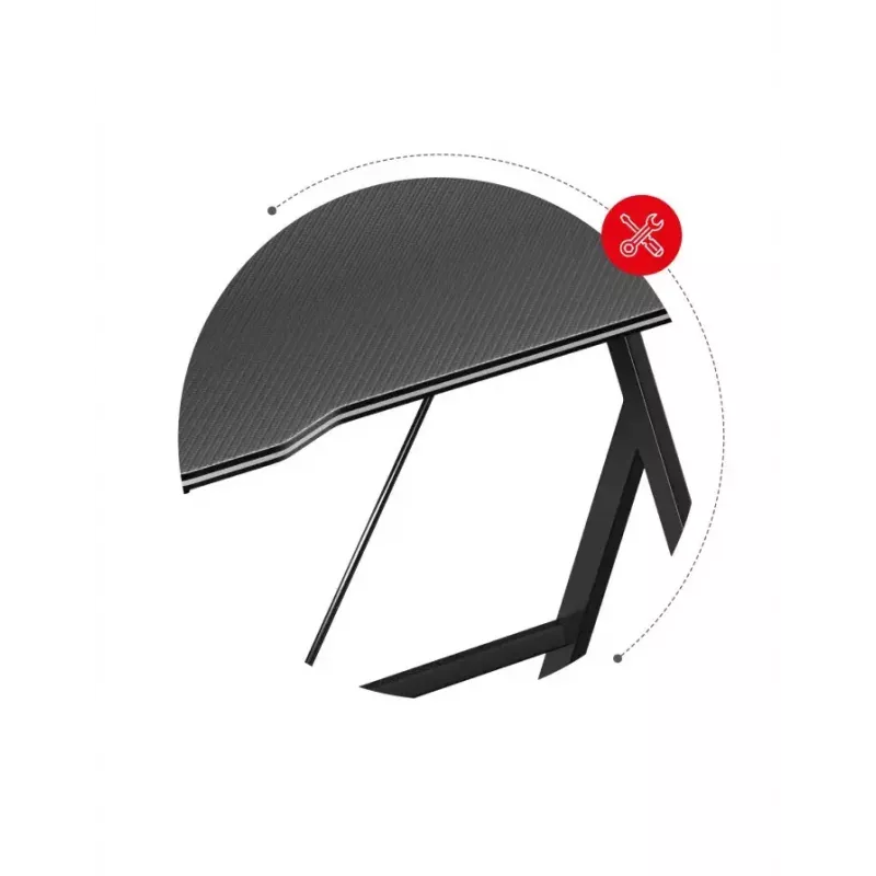 Gaming-bureau Huzaro Hero 1.4 zwart, recht rechthoekig MDF-blad 1000x500x750 mm
