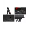 Gaming-bureau Huzaro Hero 1.4 zwart, recht rechthoekig MDF-blad 1000x500x750 mm