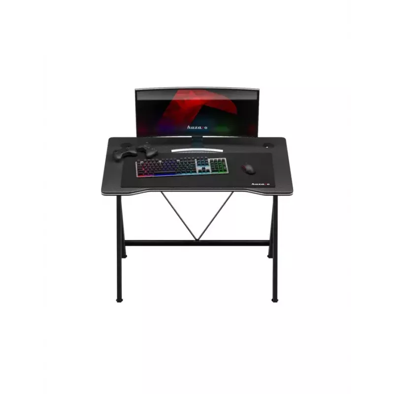 Gaming-bureau Huzaro Hero 1.4 zwart, recht rechthoekig MDF-blad 1000x500x750 mm
