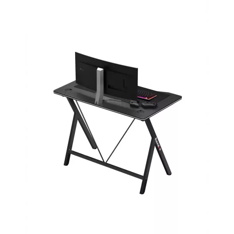 Gaming-bureau Huzaro Hero 1.4 zwart, recht rechthoekig MDF-blad 1000x500x750 mm