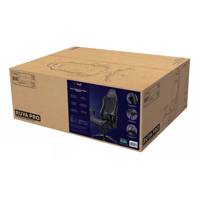 Trust GXT 721 Ruya Pro universele gaming-stoel, zwart