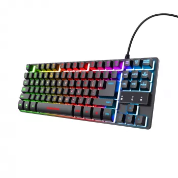 Trust GXT 833 Thado toetsenbord gaming USB Nederlands zwart, zilver