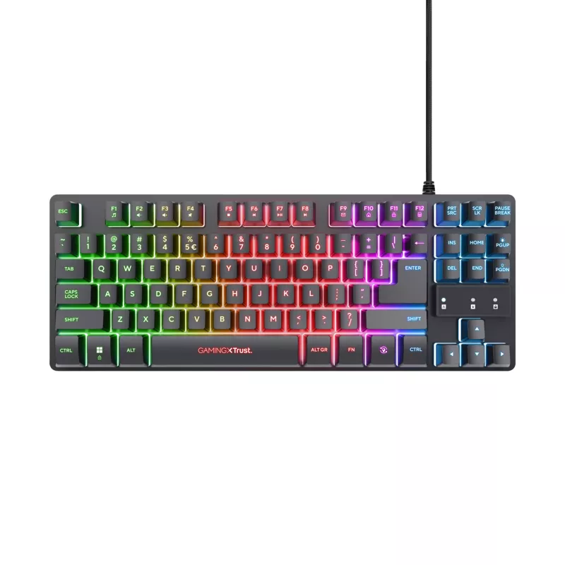 Trust GXT 833 Thado toetsenbord gaming USB Nederlands zwart, zilver
