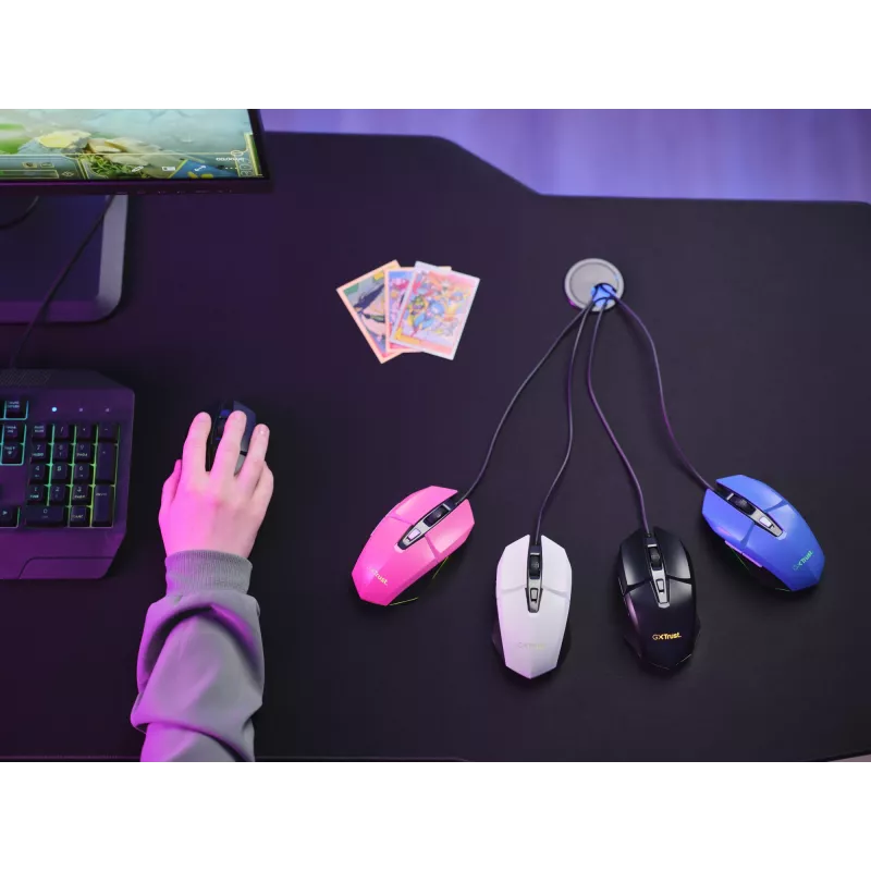Trust GXT 109W Felox muis gaming rechtshandig USB Type-A optisch 6400 DPI