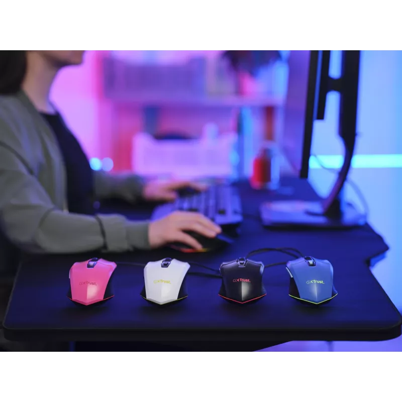 Trust GXT 109P FELOX muis gaming dubbelhandig USB Type-A 6400 DPI