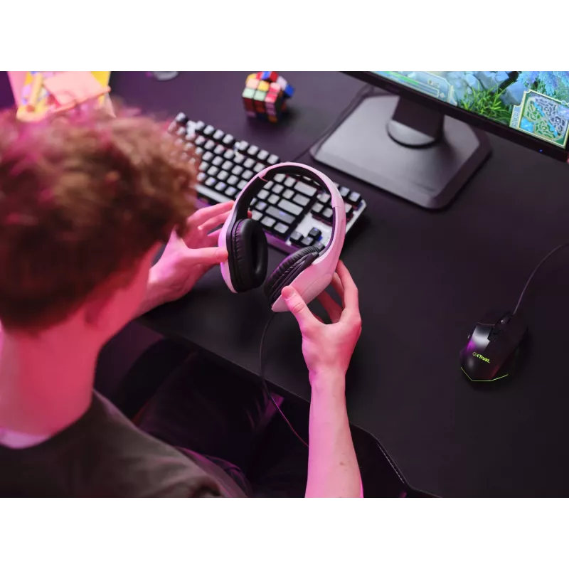 Trust GXT 415W Zirox headset bedraad hoofdband gaming wit
