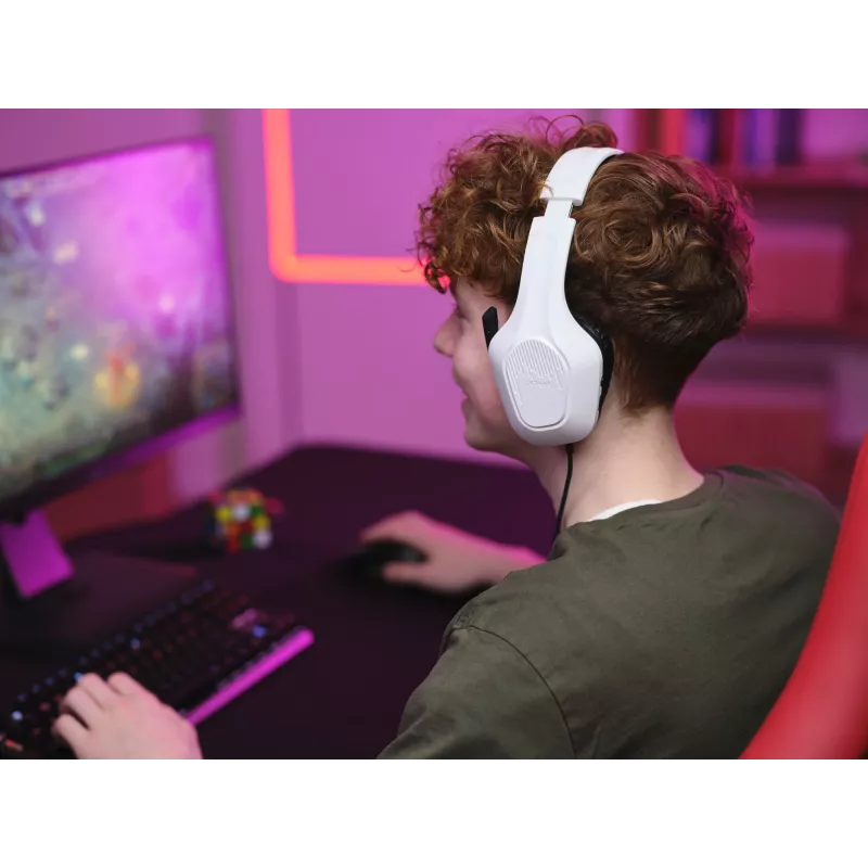 Trust GXT 415W Zirox headset bedraad hoofdband gaming wit