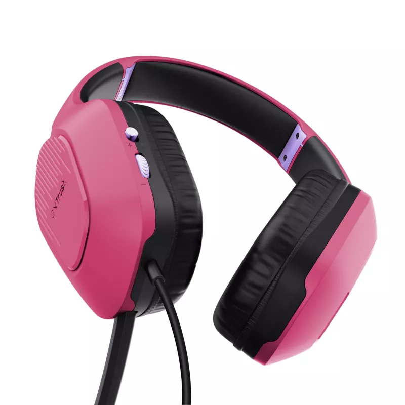 Trust GXT 415P Zirox headset bedrade hoofdband gaming roze