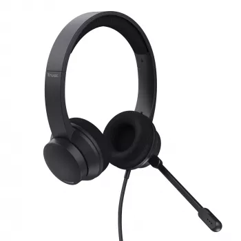 Trust Ayda headset bedraad hoofdband gesprekken/muziek USB Type-A zwart