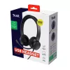 Trust Ayda headset bedraad hoofdband gesprekken/muziek USB Type-A zwart